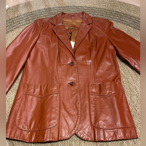 Vintage 1970s The Tannery Leather Jacket size 14T - Picture 6 of 15